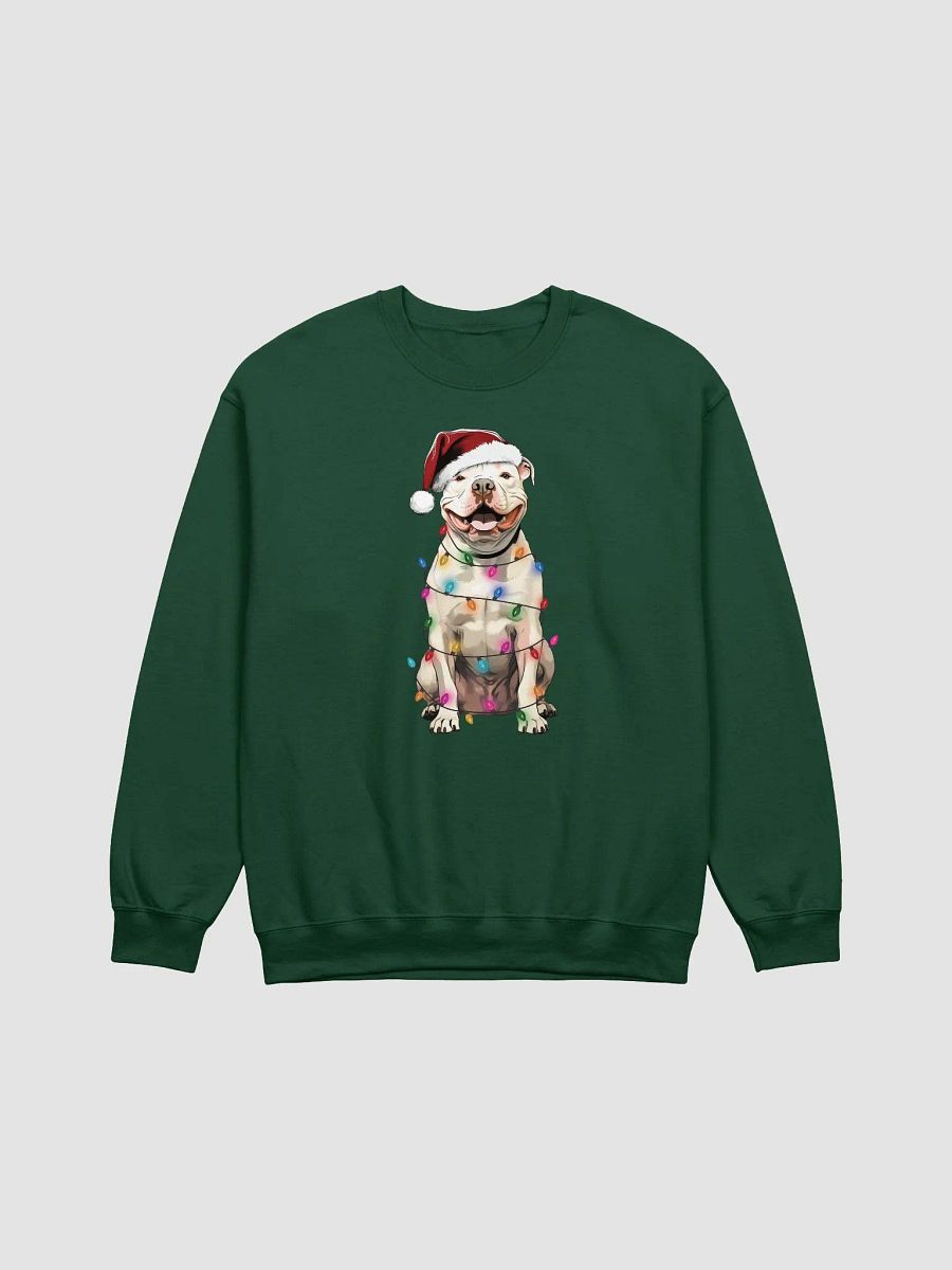 Funny Pitbull Terrier(White) Christmas Sweatshirt for Pittie Paw-rents product image (8)