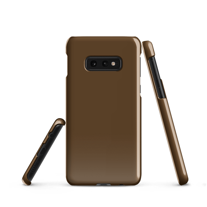 Chestnut Brown Solid Color Samsung® Glossy Snap Case product image (2)