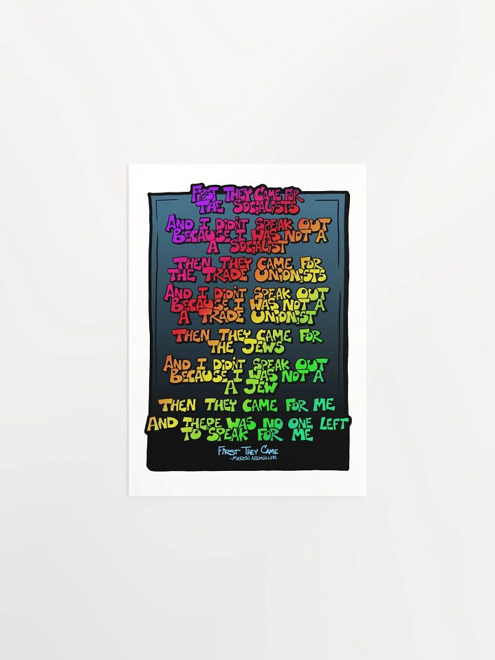 "First they came" Poster product image (1)