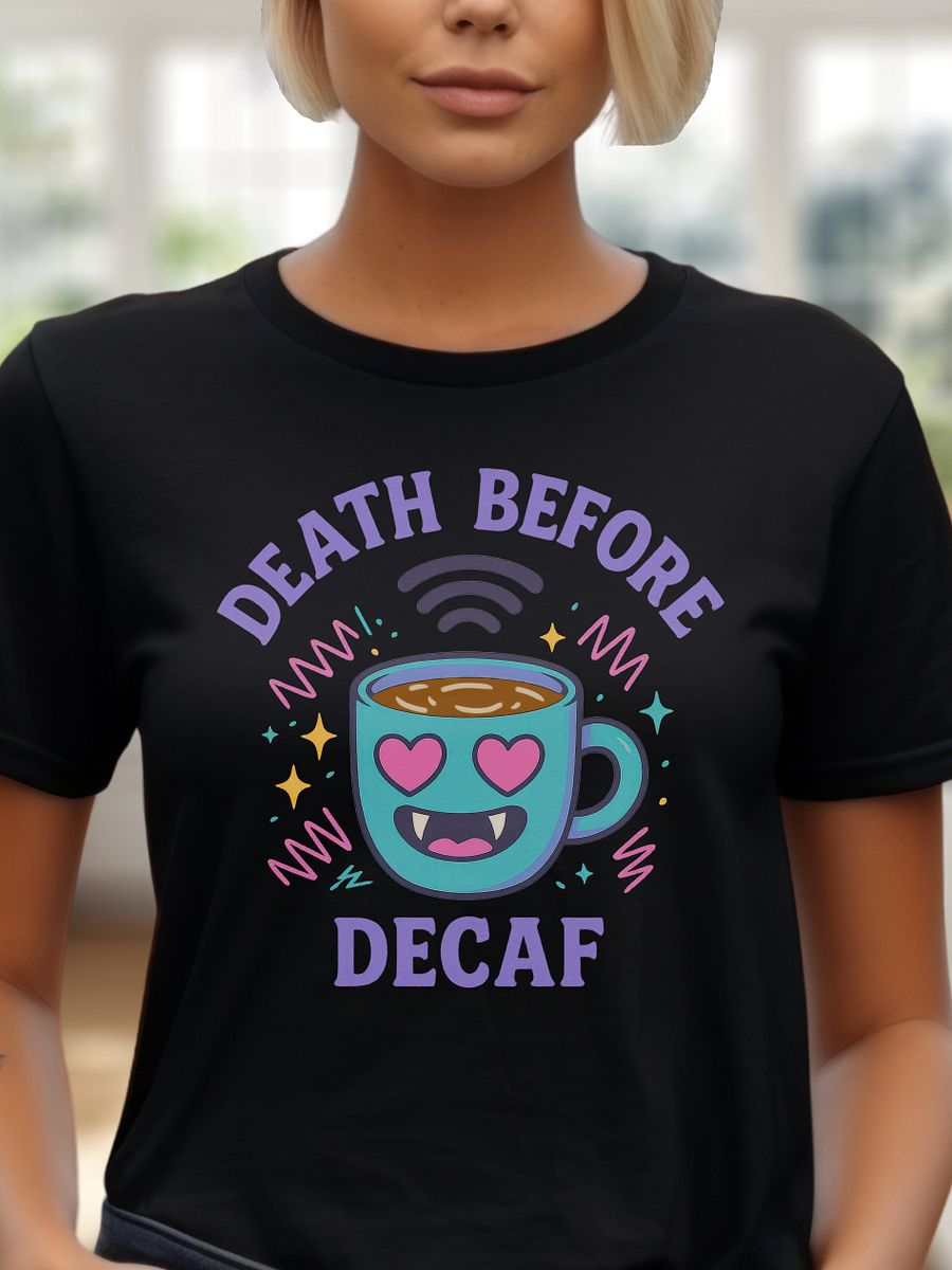 Death Before Decaf - Caffeine Core - Bella Canvas 3001 Unisex Staple T-Shirt product image (1)