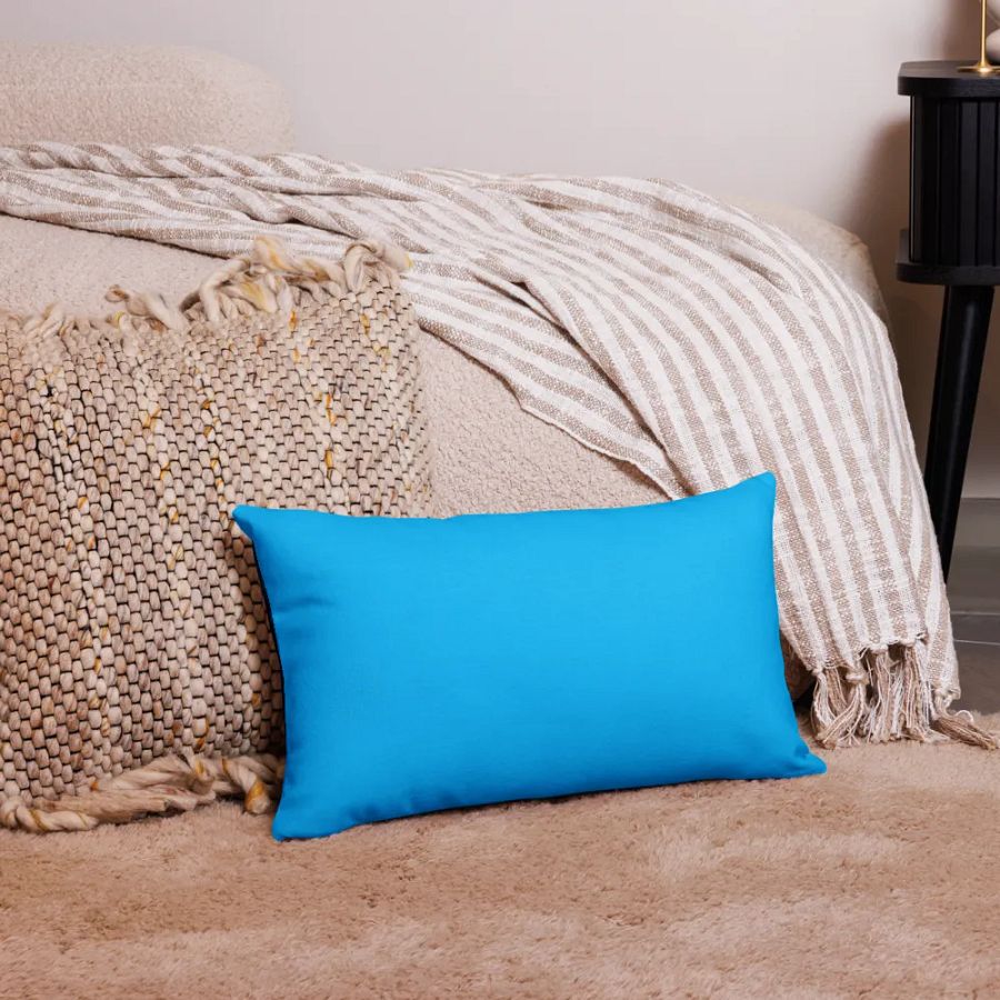 Blue Color Block Pillow Case product image (7)