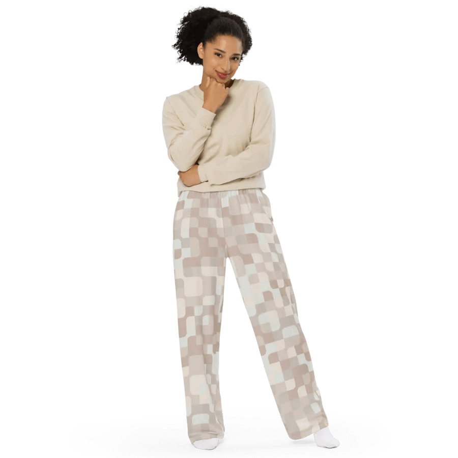 BUIII Pixelated Geometry: Whispering Sands Wide-Leg Pants product image (9)