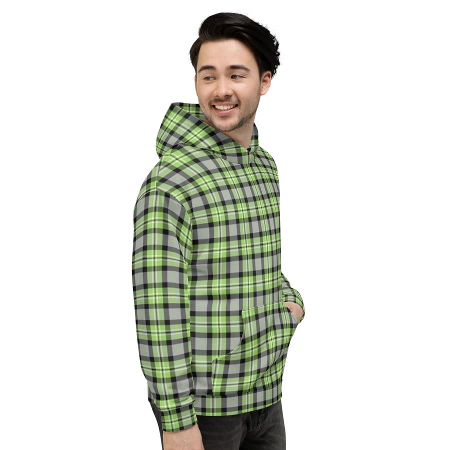 Light Green and Gray Plaid Hoodie product image (5)
