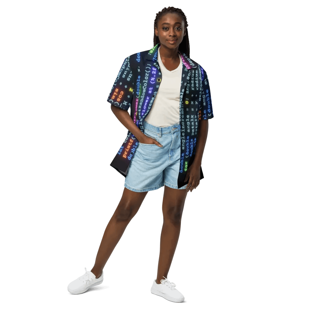Computer Programming in C (unisex Hawaiian shirt) product image (6)