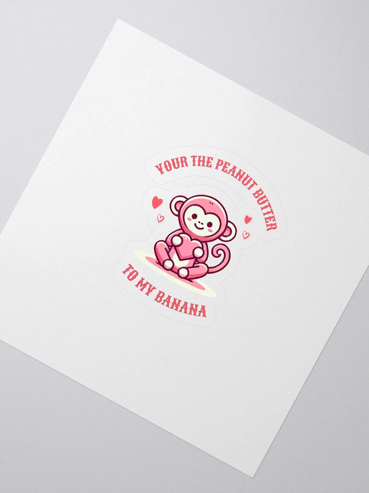 Cute Monkey Love Sticker product image (2)