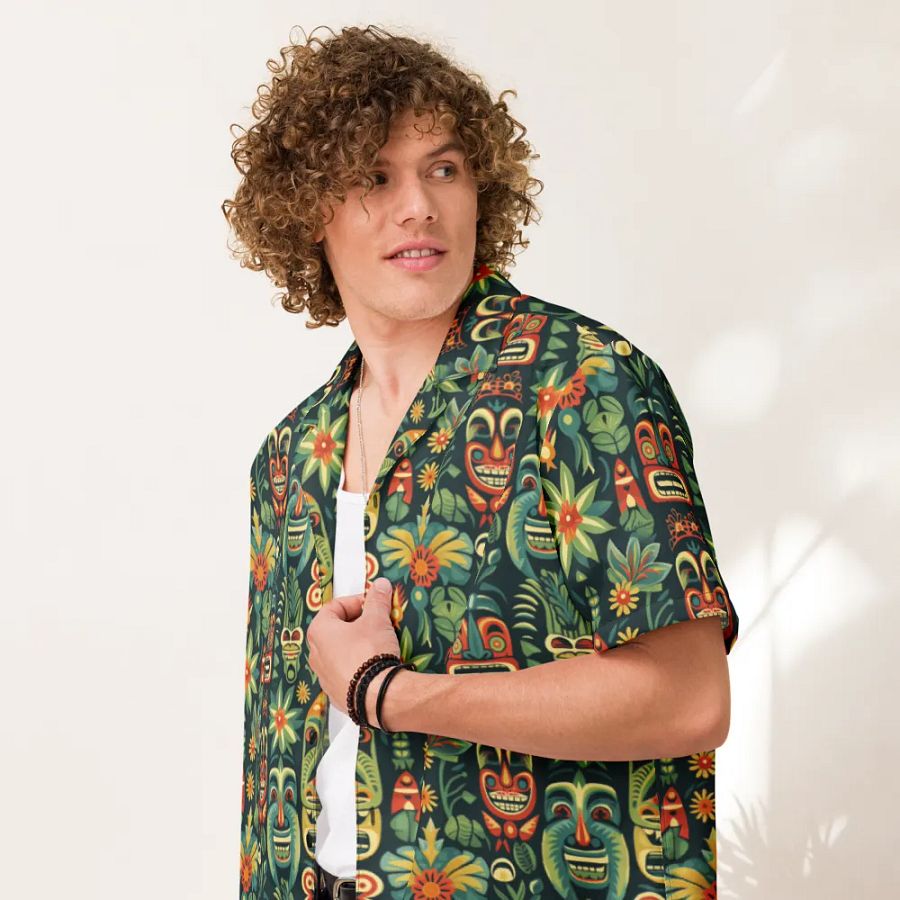 Tiki Tribal Hawaiian Shirt product image (4)