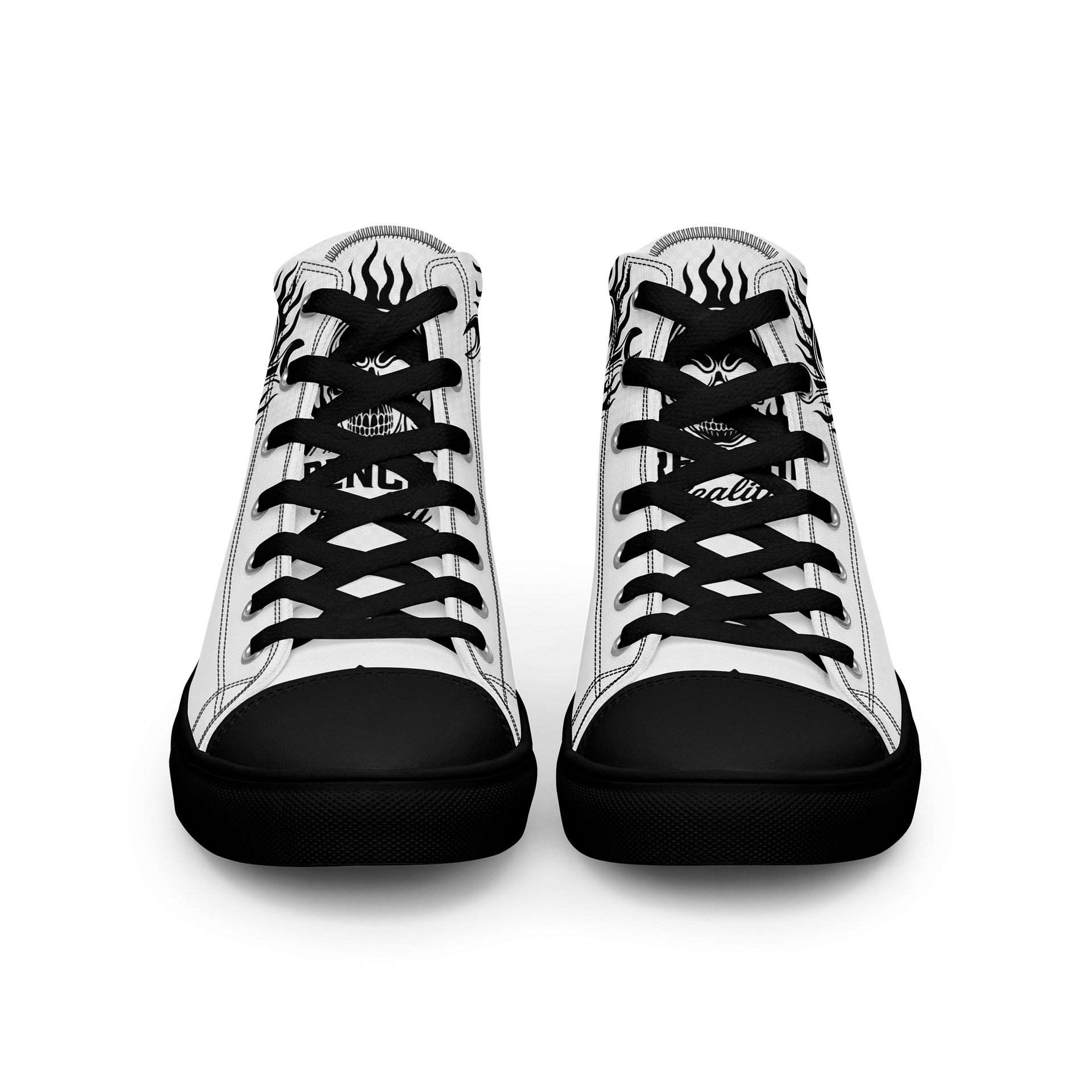 Flaming Skull Men's High Tops product image (3)