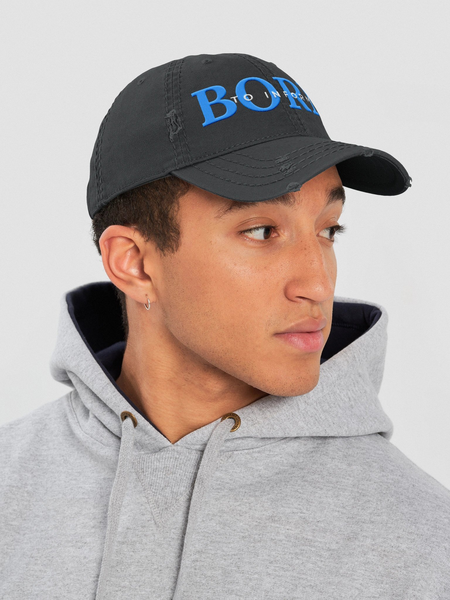 Born to Inform Manifestor Hat (Black & Navy) product image (2)