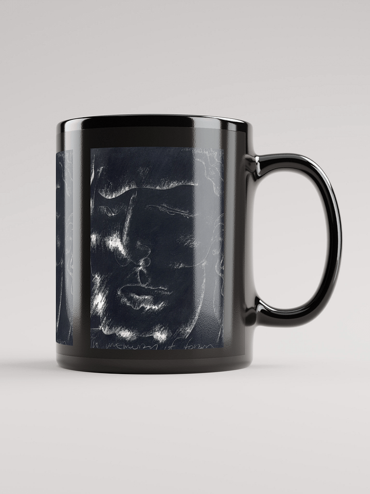 In Memory of Form black glossy mug product image (1)