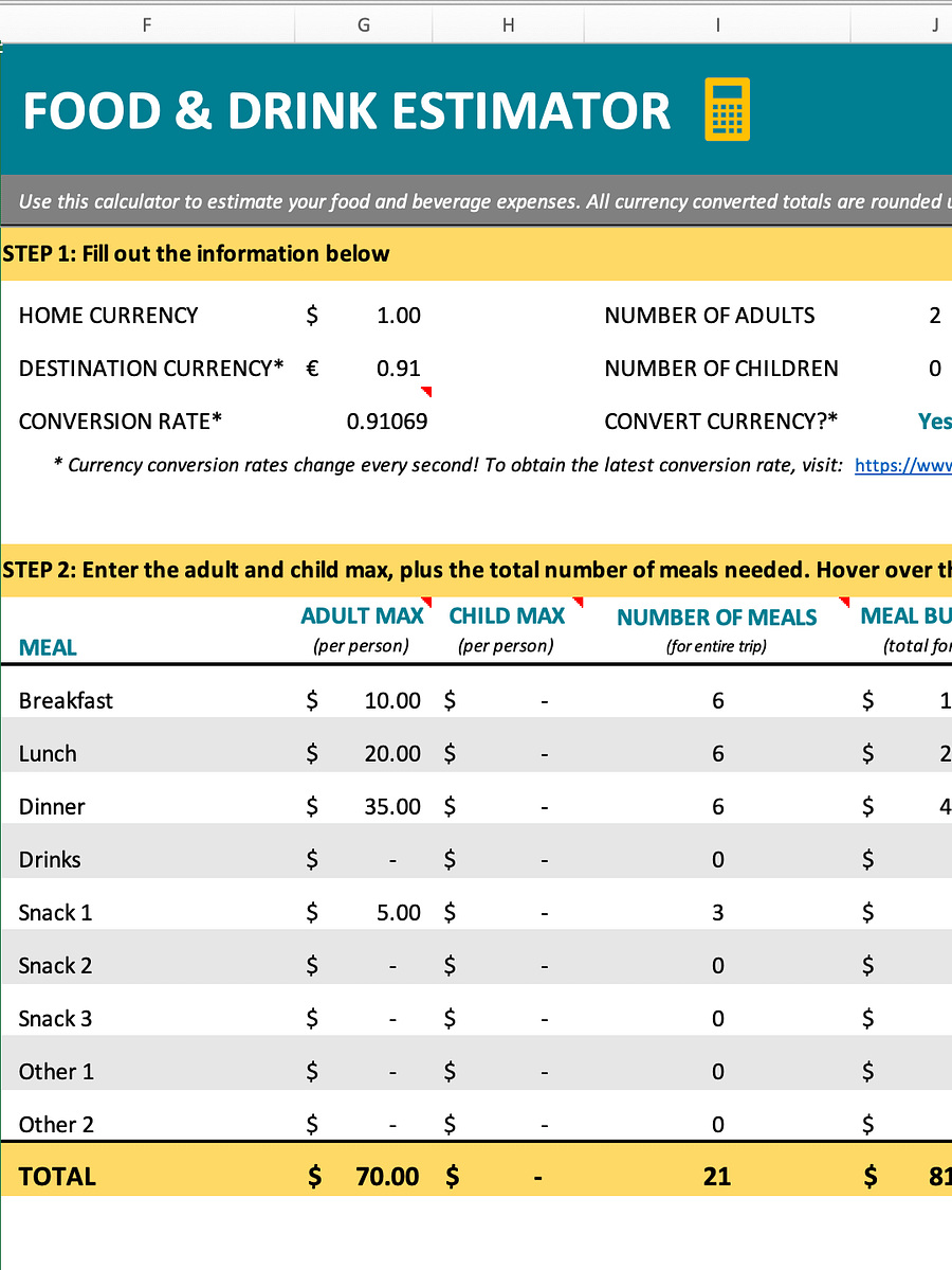 Travel Budget & Savings Spreadsheet Template product image (3)