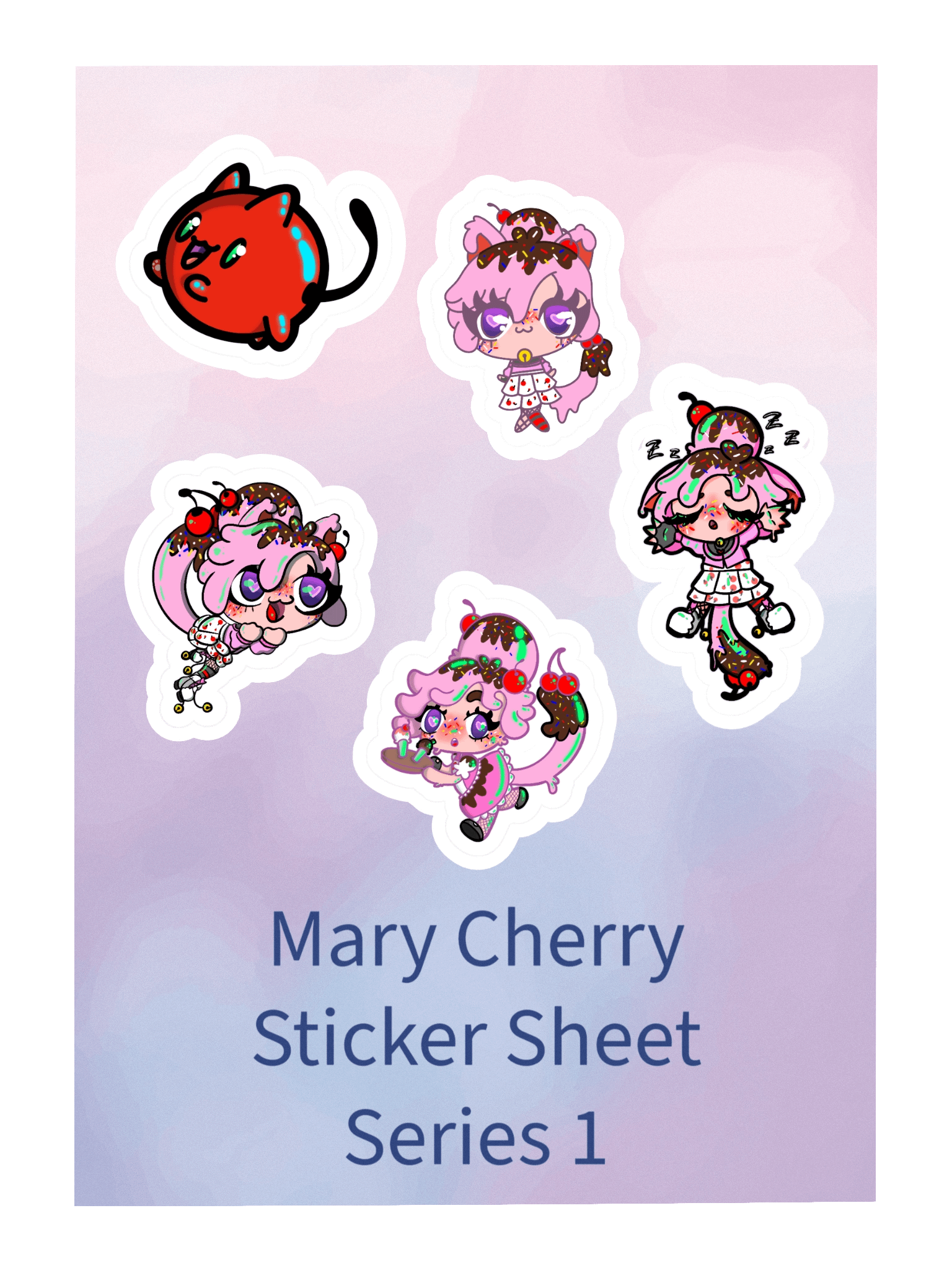Mary Cherry Series 1: Kiss Cut Sticker Sheet product image (3)