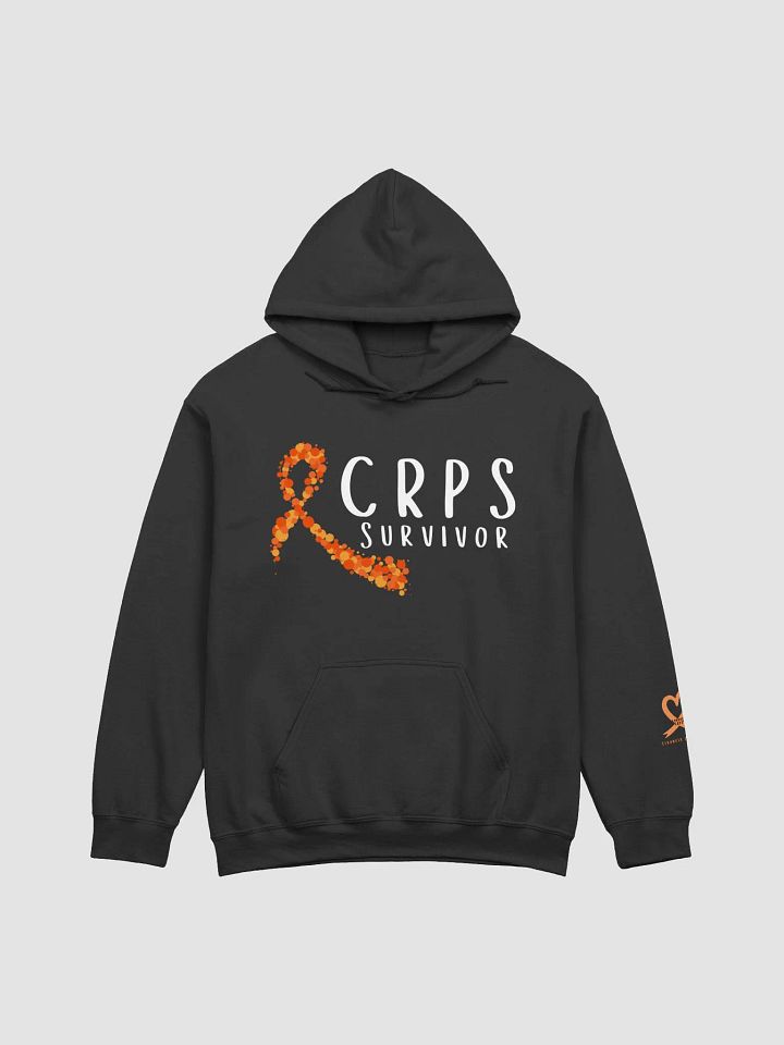 CRPS Survivor Bubble Ribbon Hoodie- White Print product image (1)