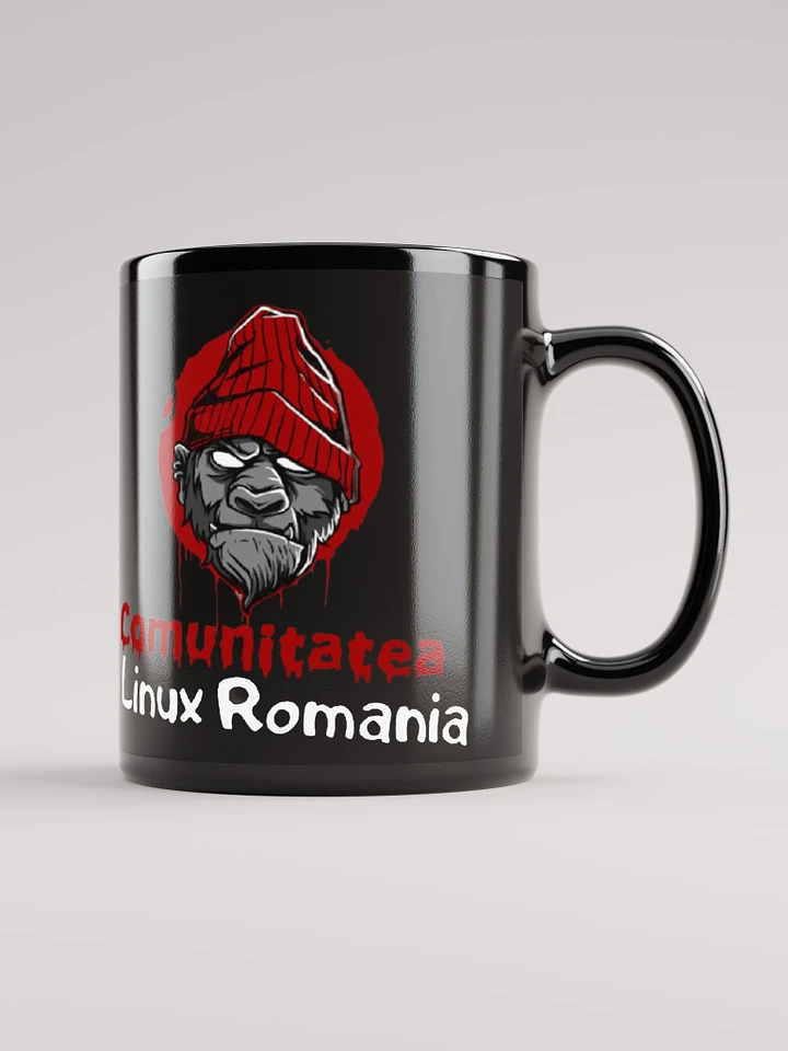 Cană neagră Comunitatea Linux România product image (1)
