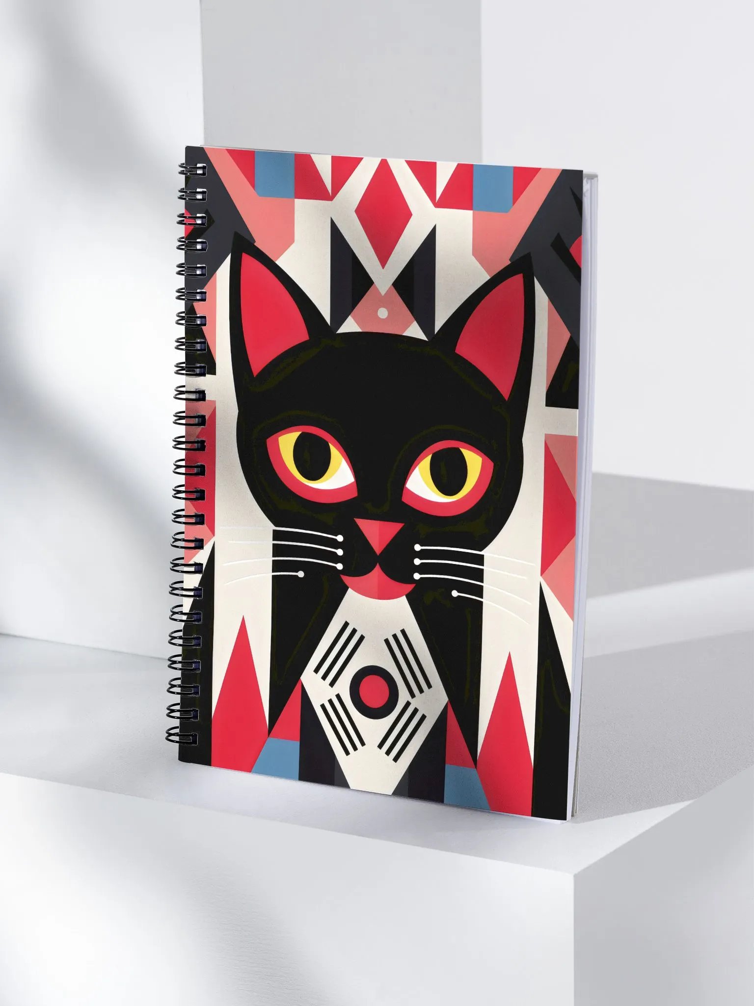 Black cat abstract art Notebook product image (4)