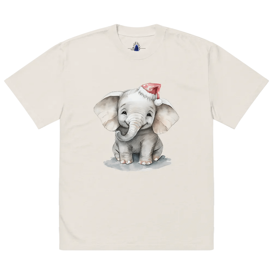 Festive Baby Elephant Santa T-Shirt product image (2)