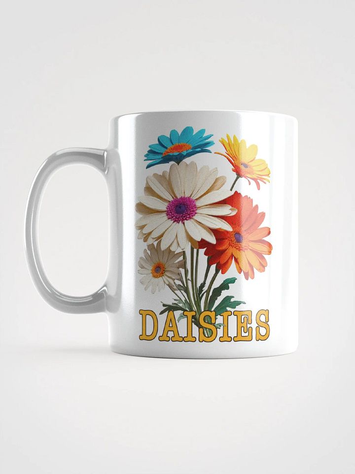 Floral Graphic | White Coffee Mug | Daisies product image (1)