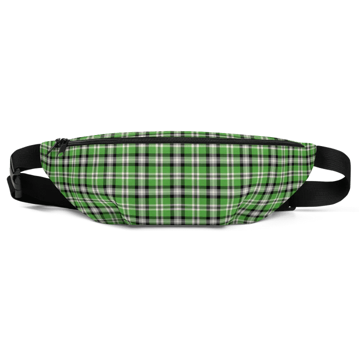 Bright Green, Black, and Gray Plaid Fanny Pack product image (2)