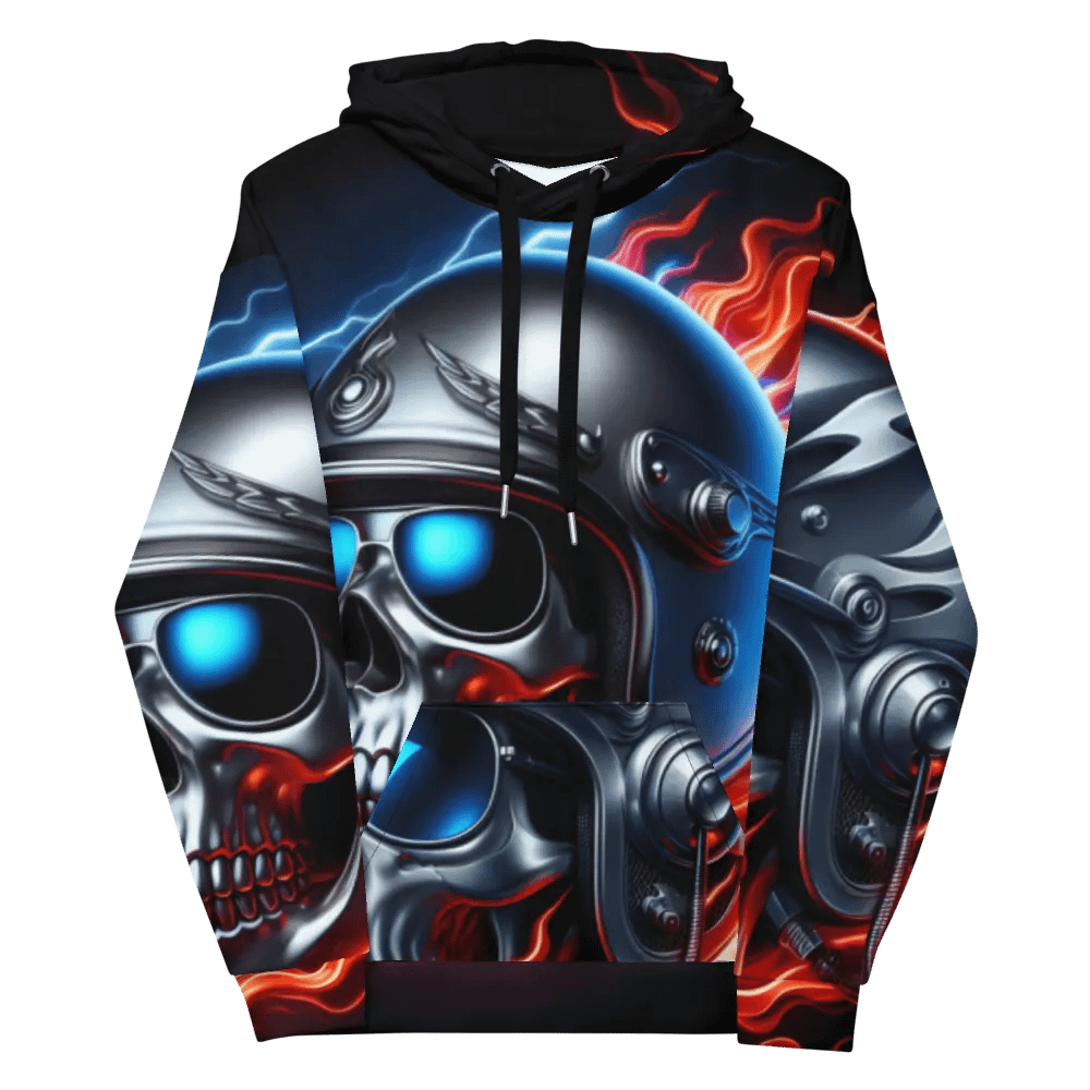 Winged Skull Intensity - Unisex Skull Hoodie #49 product image (12)