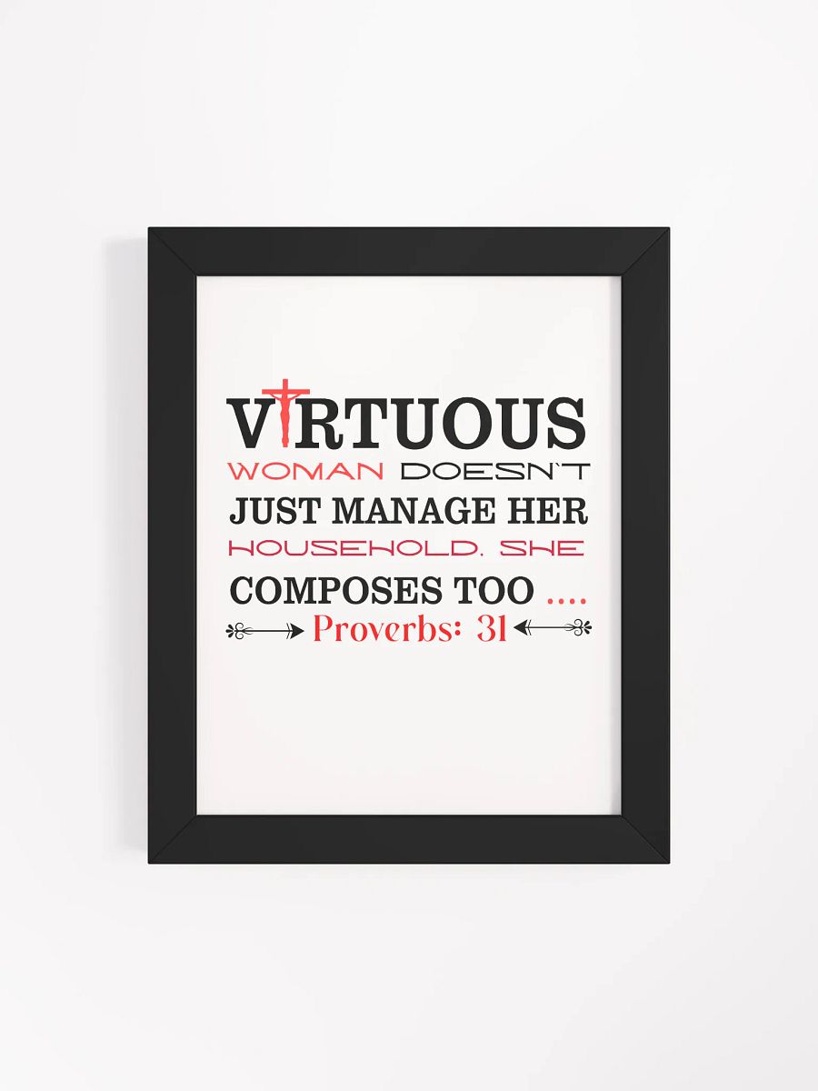 Virtuous Woman Inspirational Framed Poster product image (4)