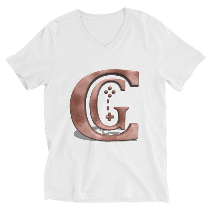 V-Neck Rose Gold Logo T-shirt product image (1)