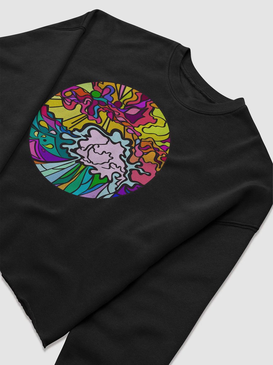 Swirling Sunset Women's Fleece Crop Sweatshirt - Wave at Sunset product image (15)