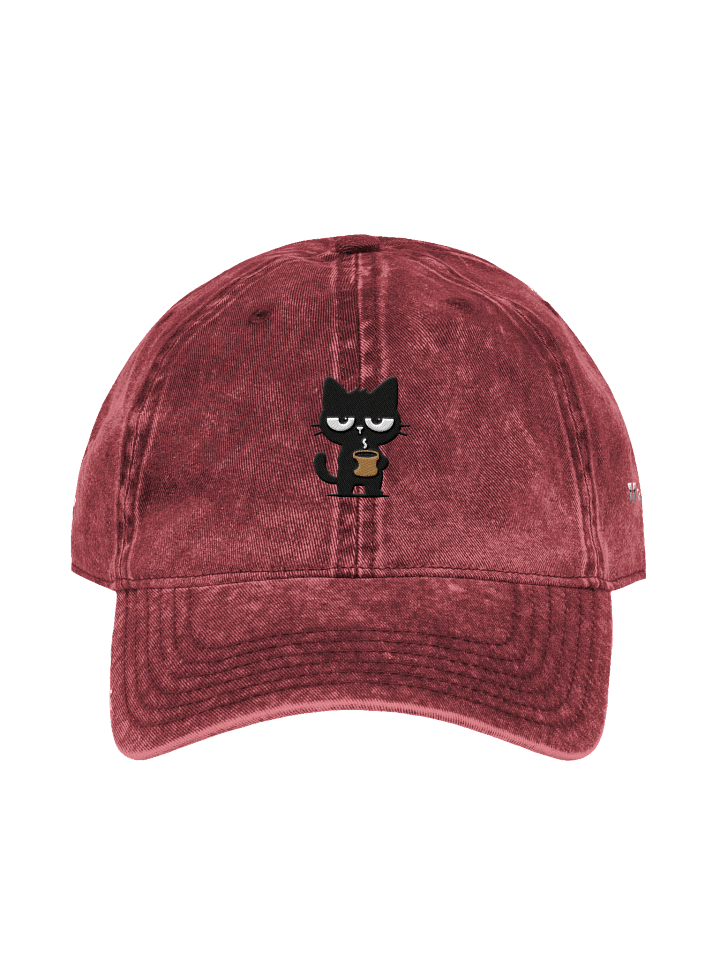 Caffeinated Cat Vintage Wash Dad Hat product image (9)