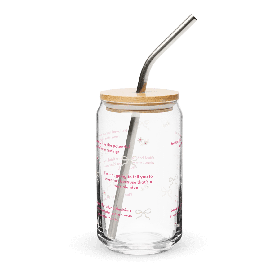 OUABH Series Quotes Glass Can W/ Straw product image (4)