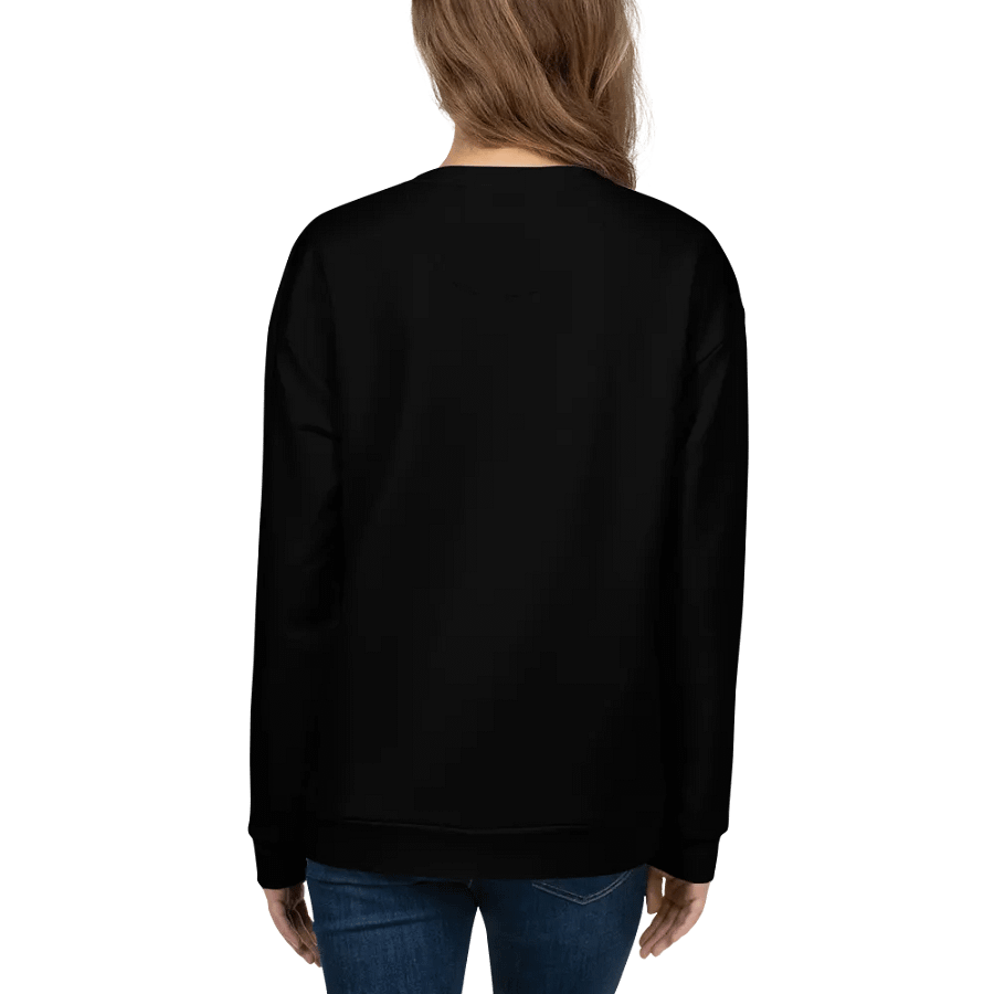 Black Large Print Crewneck Sweater product image (8)