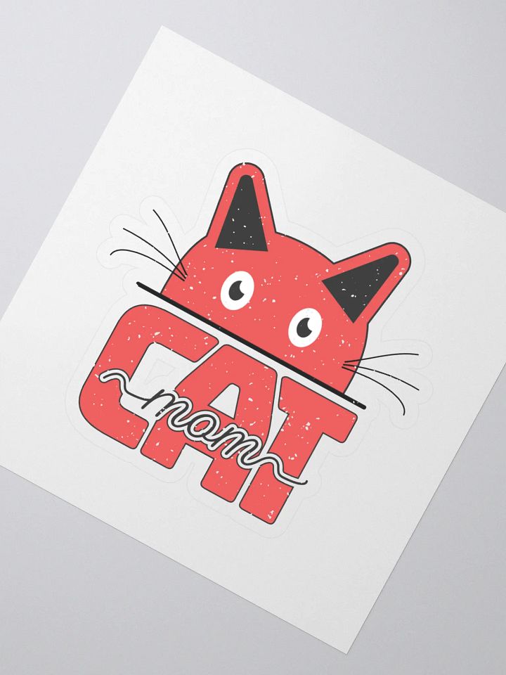 Cat Mom Kiss Cut Stickers product image (2)