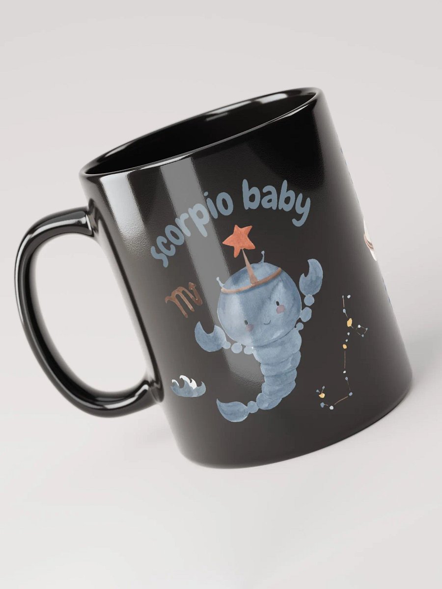 Scorpio Baby October 24 – November 21 BLACK GLOSSY MUG Baby Gift, New Baby Gift, Fun Astrology Gift product image (5)
