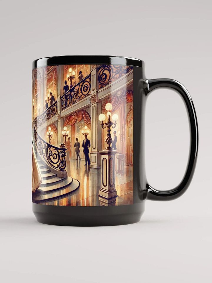 Opera Night Mug - 15 oz Glossy Black Coffee Cup product image (2)