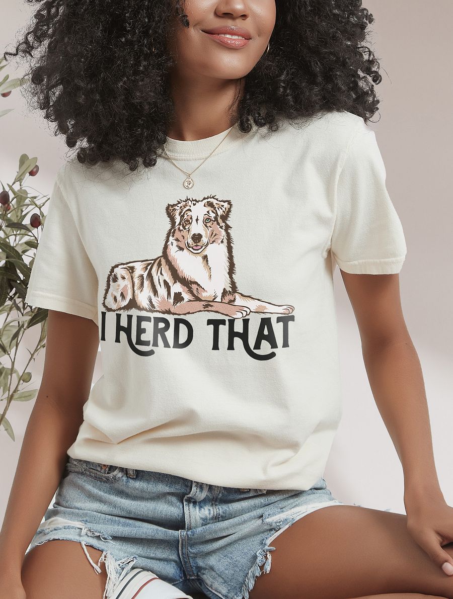 I Herd That | T-Shirt for Australian Shepherd (Red Merle) Dog Owners product image (15)