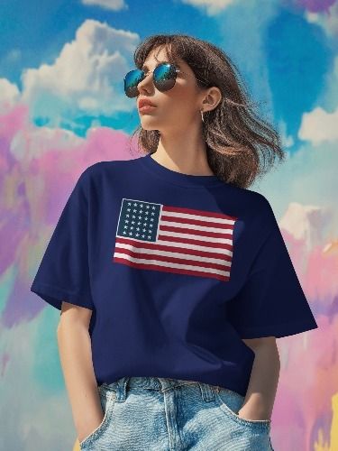 AS Colour Unisex Premium T-Shirt , Patriotic Stars & Stripes Premium Tee product image (2)