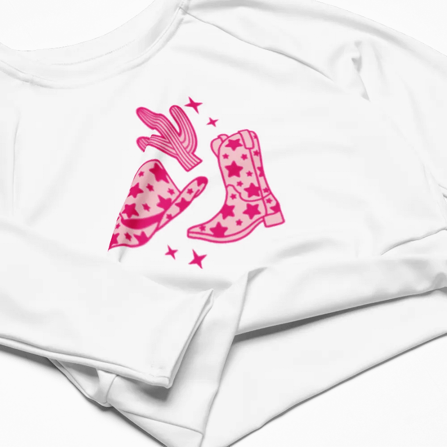 Star Cowgirl Recycled Long Sleeve Crop Top product image (4)