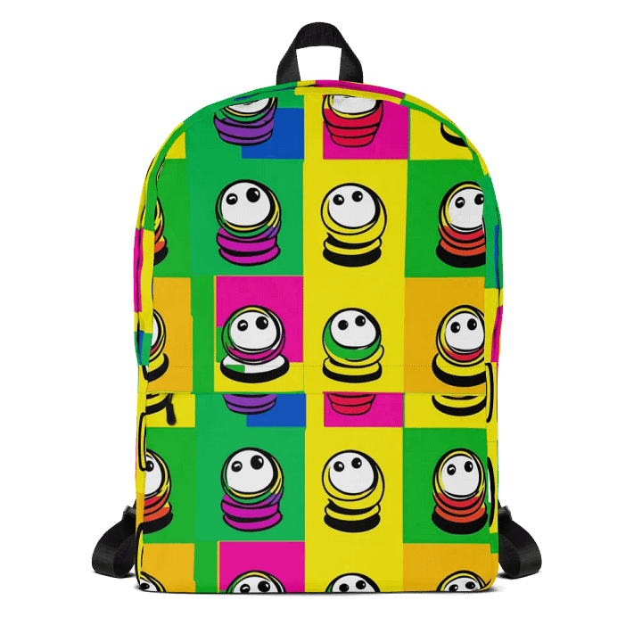 Whimsical Character Grid All-Over Print Backpack product image (1)