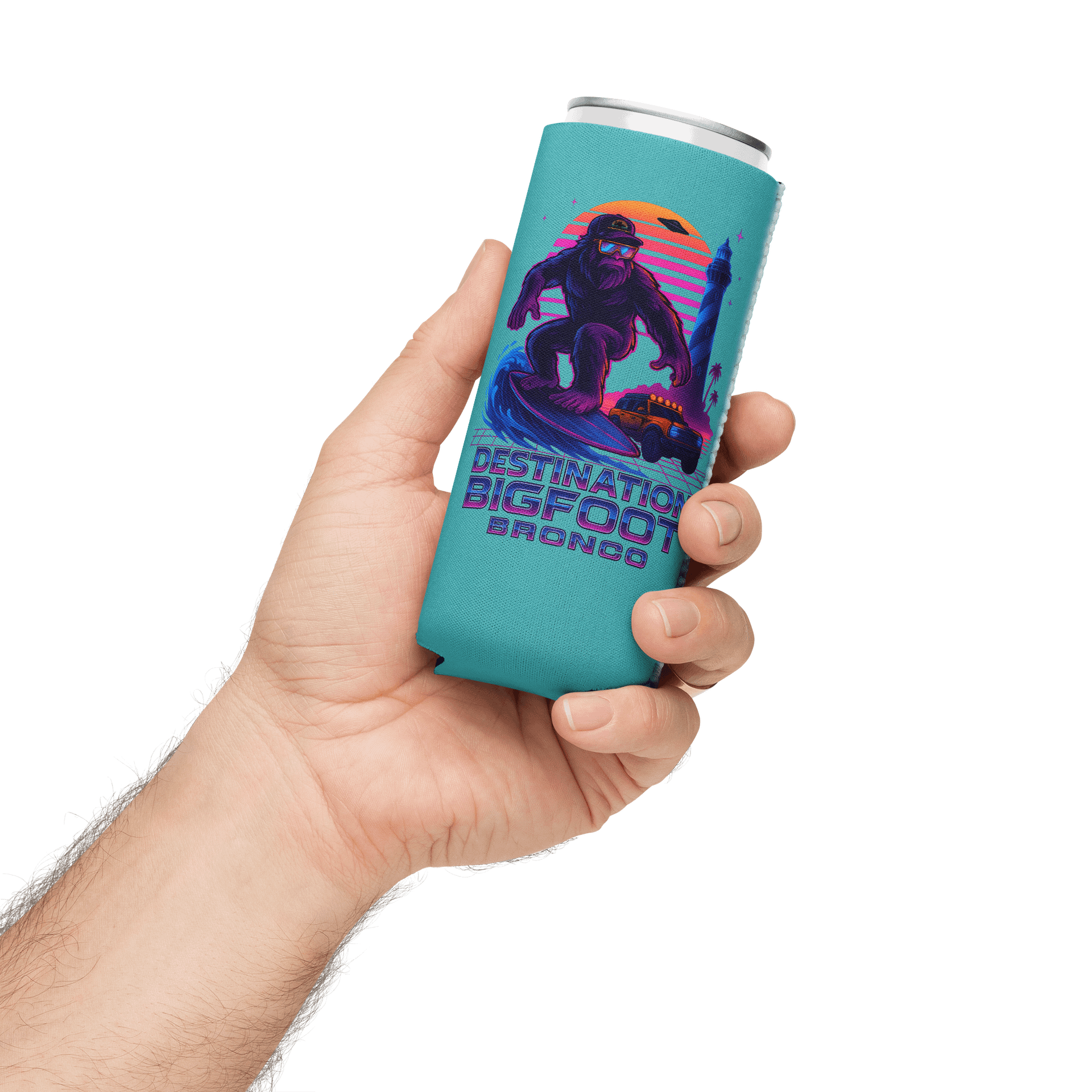 THE SYNTHWAVE SIPPER (TEAL) 12OZ REGULAR OR 12OZ SLIM COOZIE product image (12)