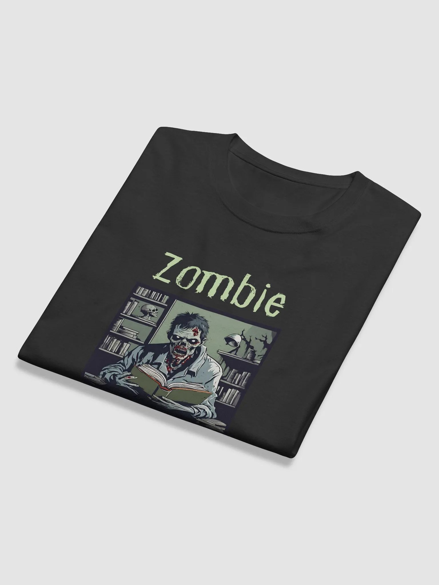 Zombie Book Lover Man Long Sleeve Shirt product image (6)