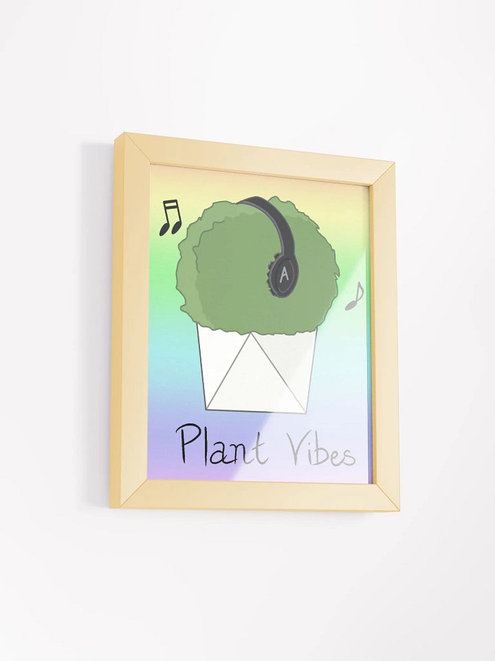 Plant Vibes Print in Wooden Frame product image (8)