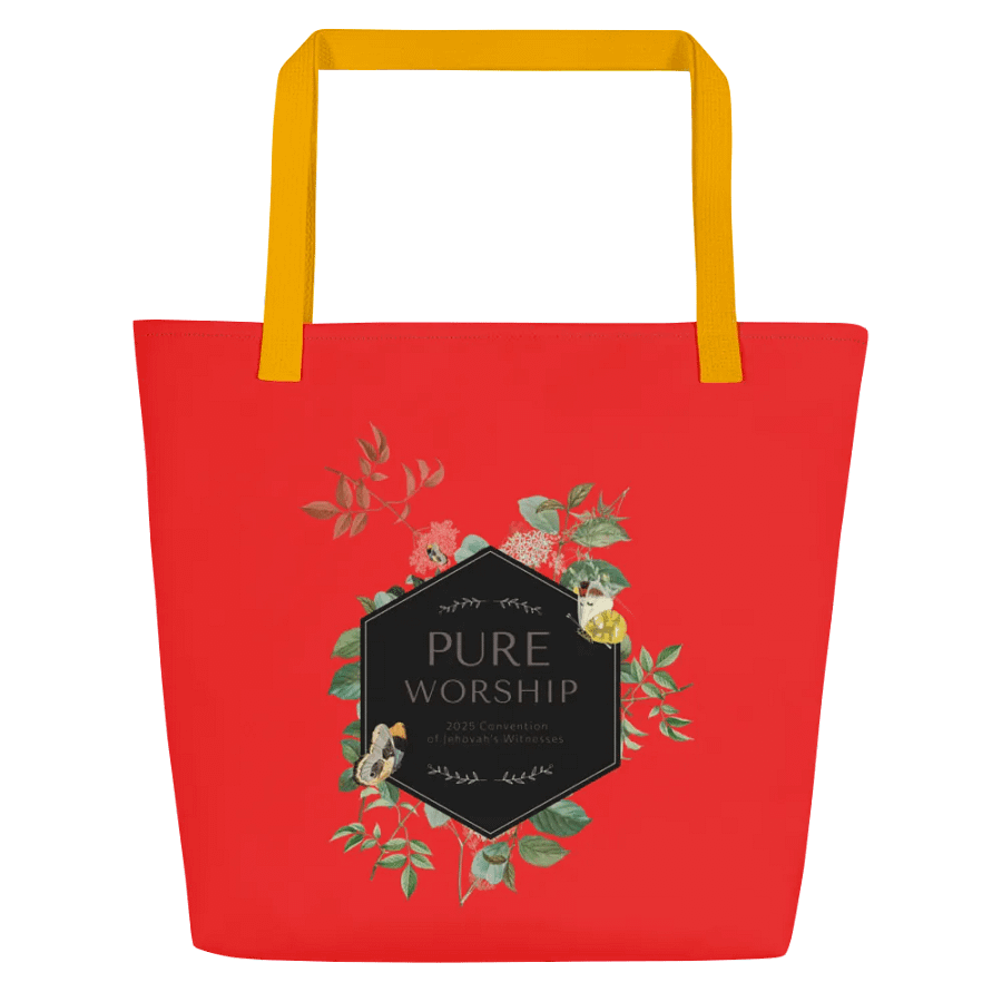 "Pure Worship" 2025 Convention Botanical Red Coral Tote product image (7)