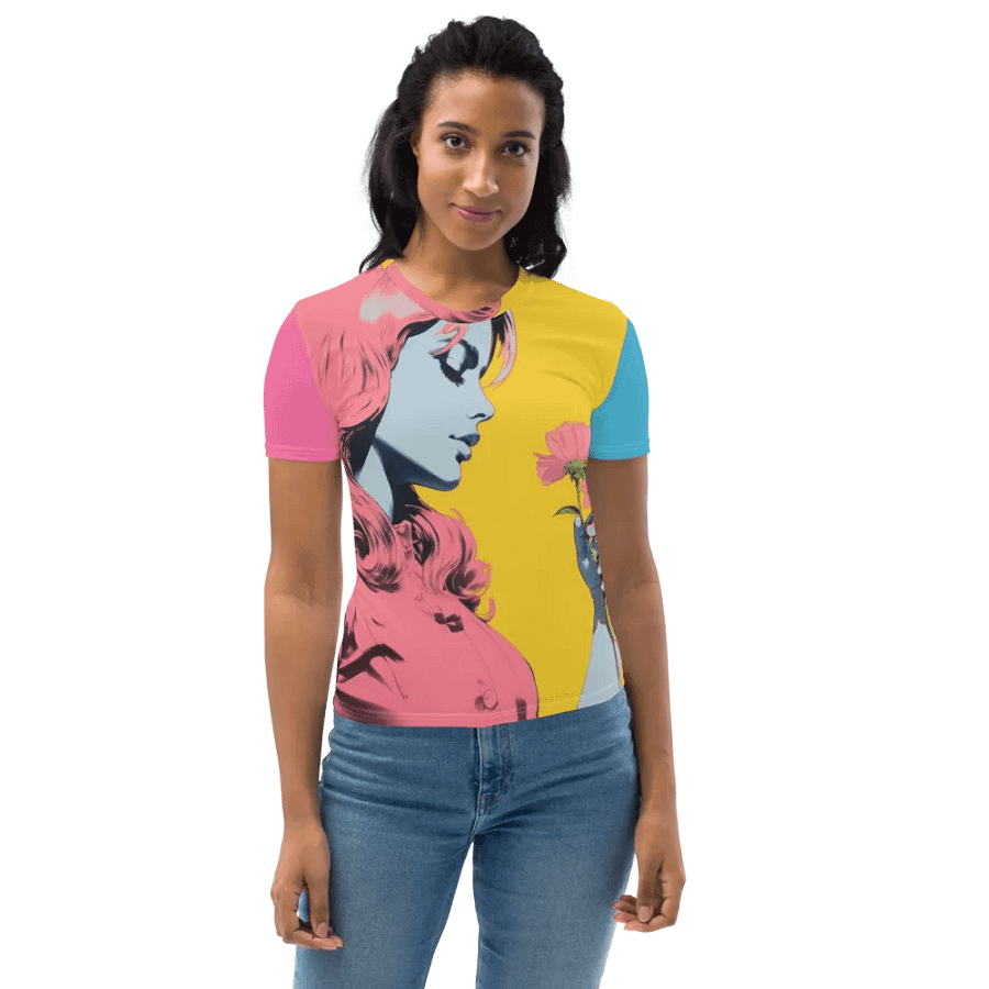 Pink Blooms Women's All-Over Print T-Shirt product image (11)