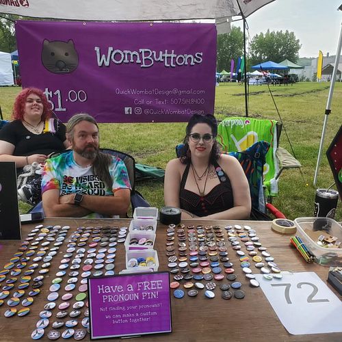 @quickwombatdesign and I had a great time at Pride today, thanks to everyone who came by our booth and said hi!