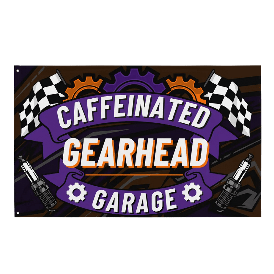 Caffeinated Gearhead Garage - Flag product image (1)
