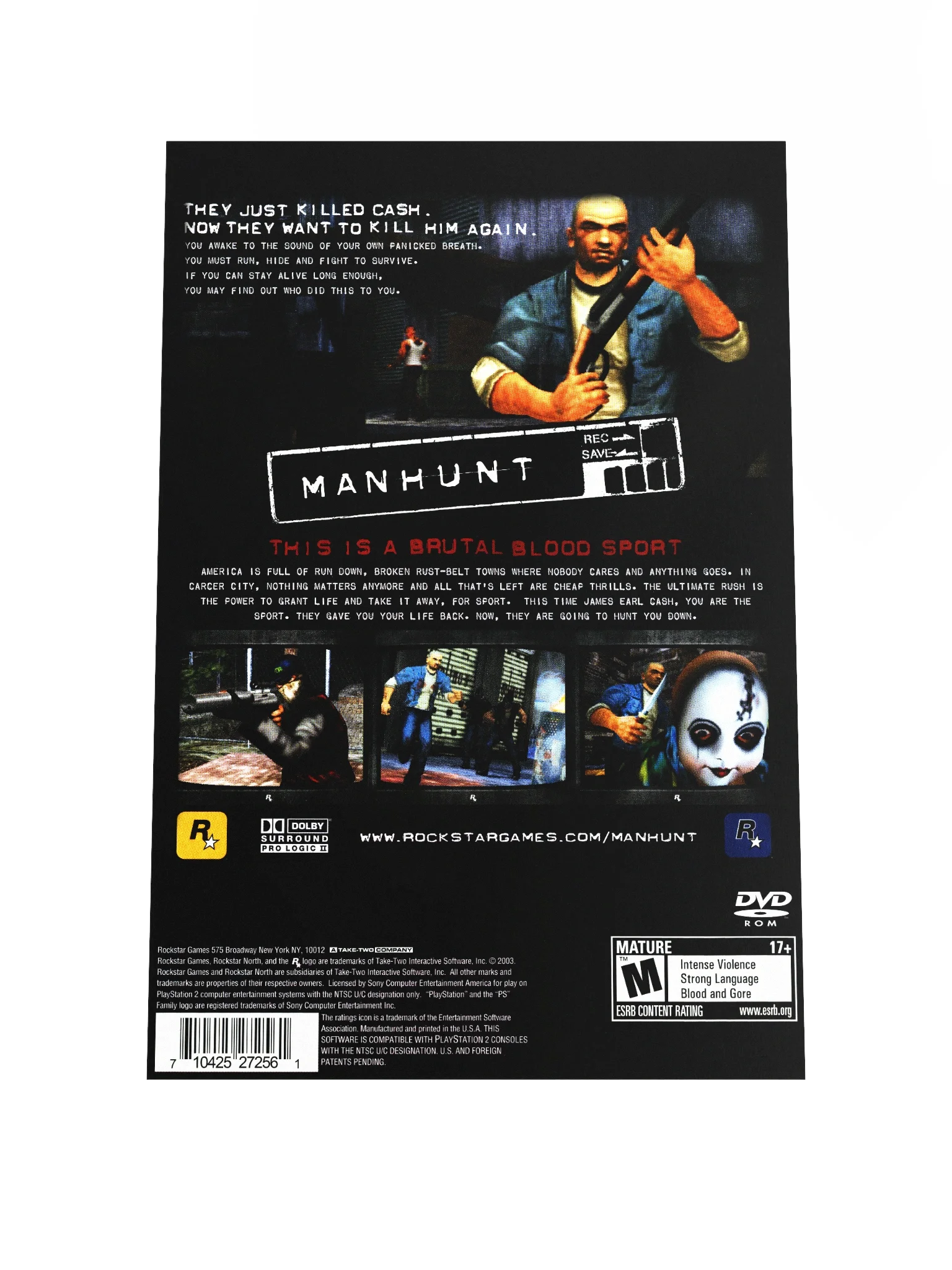 Manhunt (PS2) - Promotional Poster/Flyer product image (1)