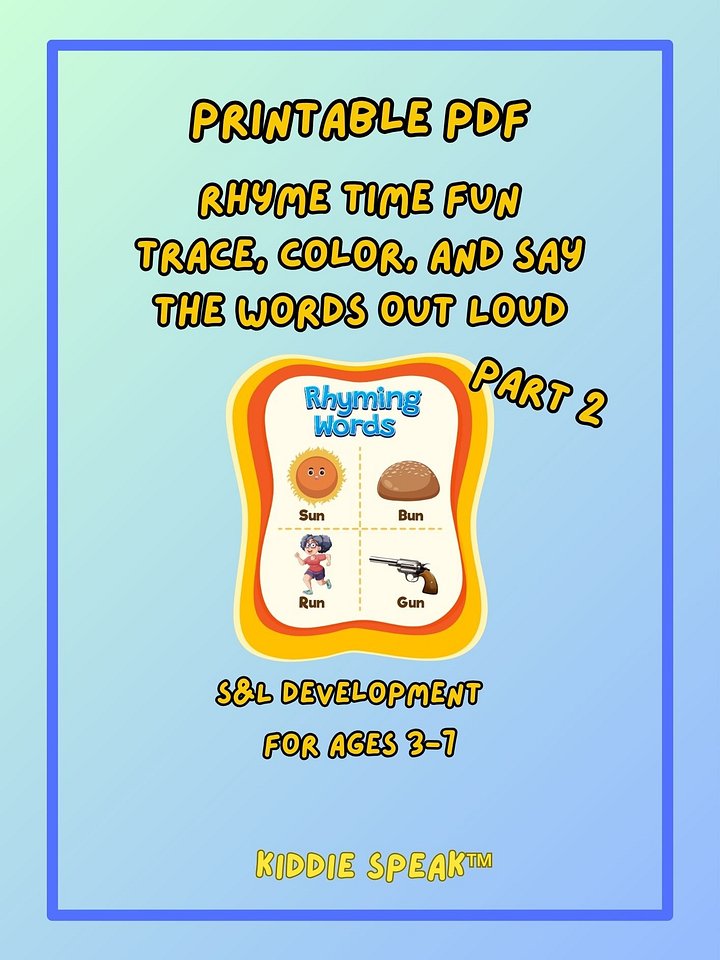 Rhyme Time Fun Worksheets Part 2 product image (1)