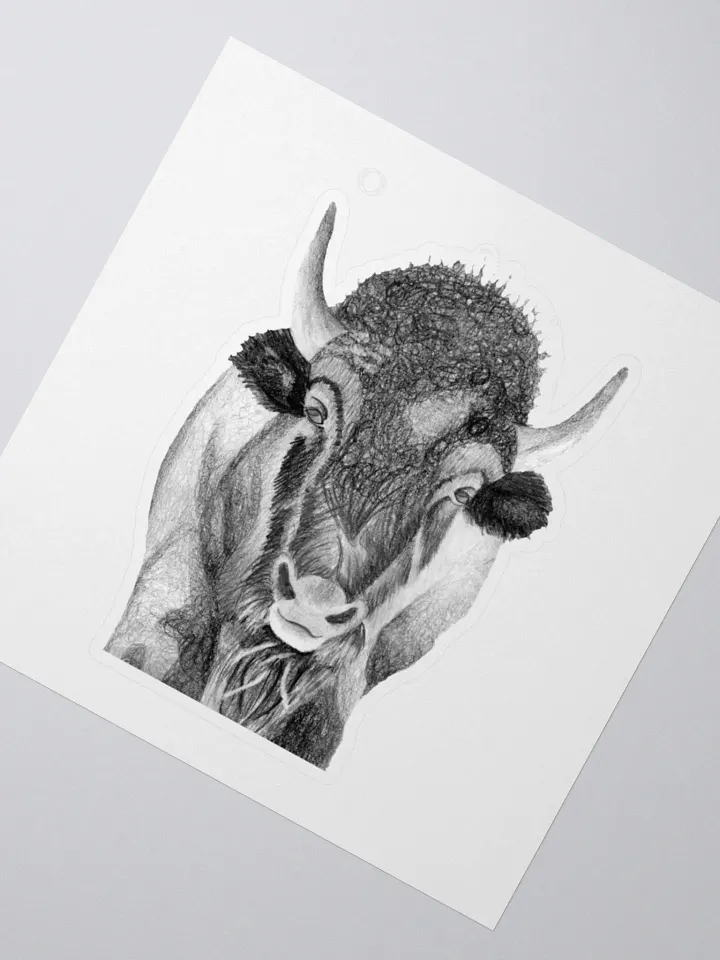Bison Drawing Sticker product image (5)