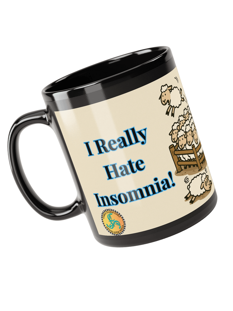 I Really Hate Insomnia (Both) Glossy Black Mug product image (5)