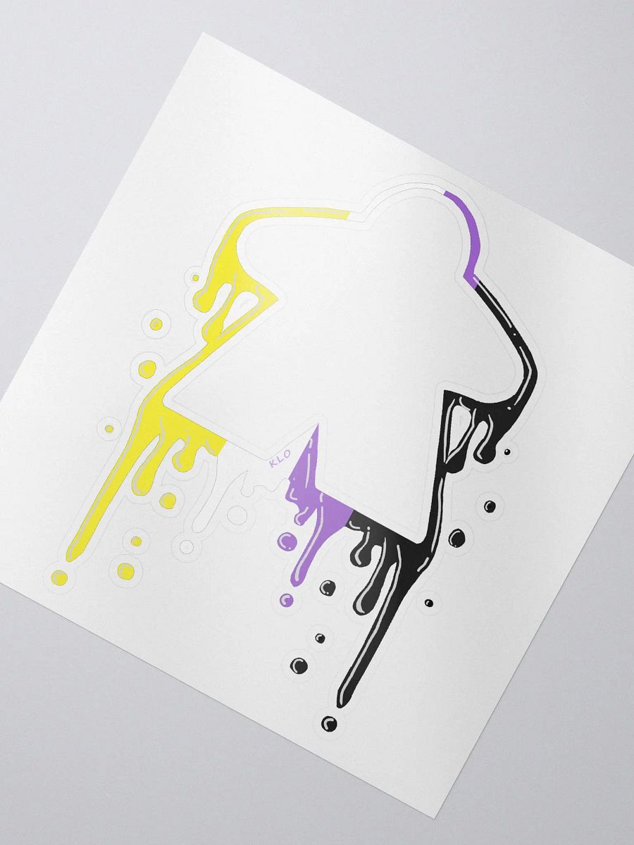 Drippy Non-Binary Pride Sticker product image (2)