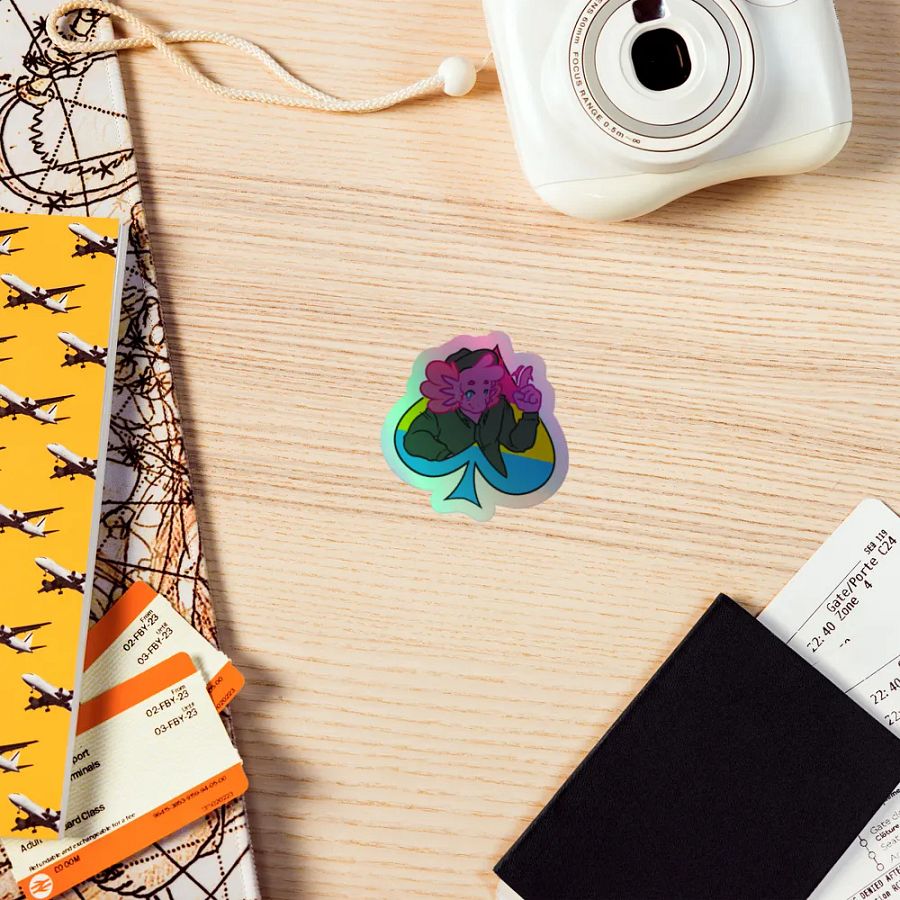 Pan in Spades | Kiss-Cut Holo Sticker product image (5)