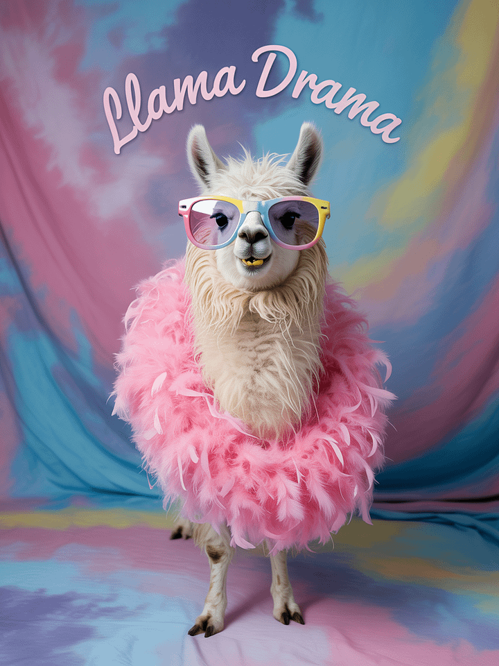 Llama Drama Queen, Framed Poster product image (1)