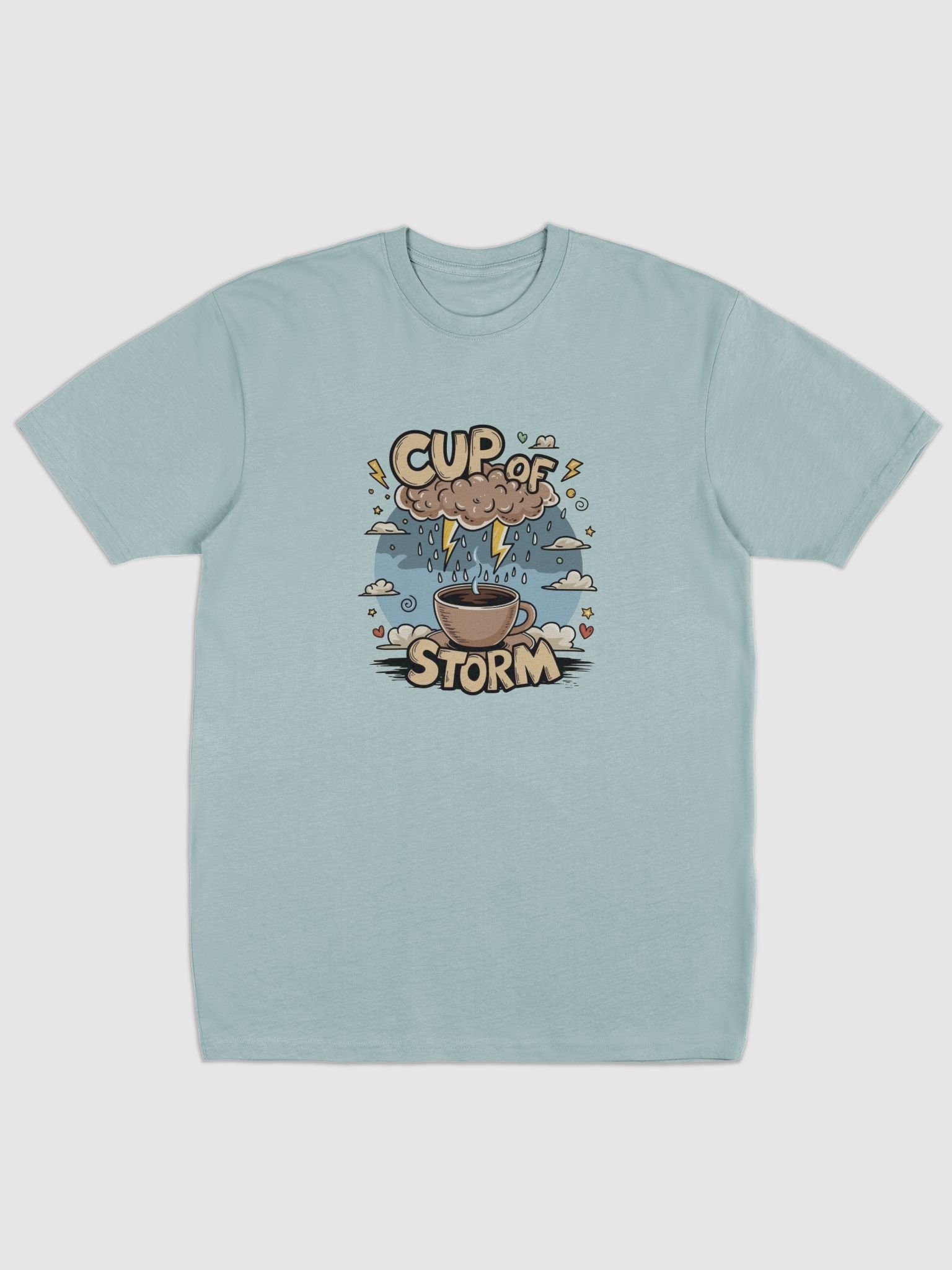 Stormy Sips Cartoon Cup Men's Tee product image (7)